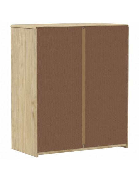 Comodino SAUDA Rovere 76,5x39x91 cm in Legno Massello di Pino