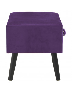 Comodino Viola Scuro 40x35x40 cm in Velluto