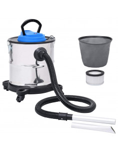 Aspiracenere con Filtro HEPA 1200 W 20 L in Acciaio Inox 2