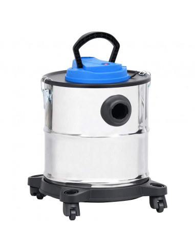 Aspiracenere con Filtro HEPA 1200 W 20 L in Acciaio Inox