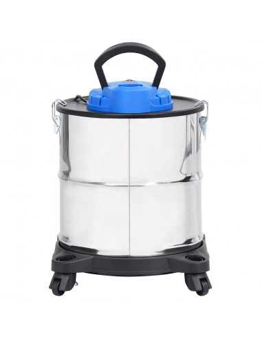 Aspiracenere con Filtro HEPA 1200 W 20 L in Acciaio Inox