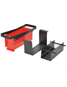 Compattatore di Carta in Acciaio 34x14x14 cm Nero e Rosso