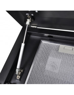 Cappa in Vetro Temperato con Display 600 mm Nera 2