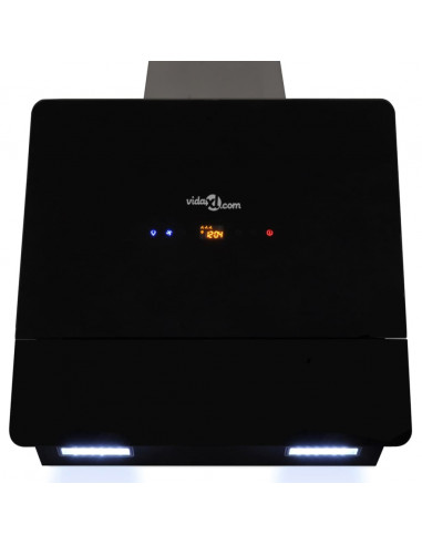 Cappa in Vetro Temperato con Display 600 mm Nera