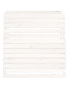 Compostiera Bianca 100x100x102 cm in Legno Massello di Pino