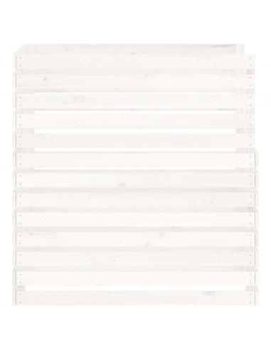 Compostiera Bianca 100x100x102 cm in Legno Massello di Pino