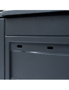 Compostiera da Giardino 60x60x73 cm 260 L Grigia