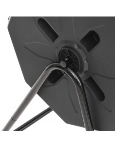 Compostiera da Giardino Nera 73x64x95 cm da 160 L