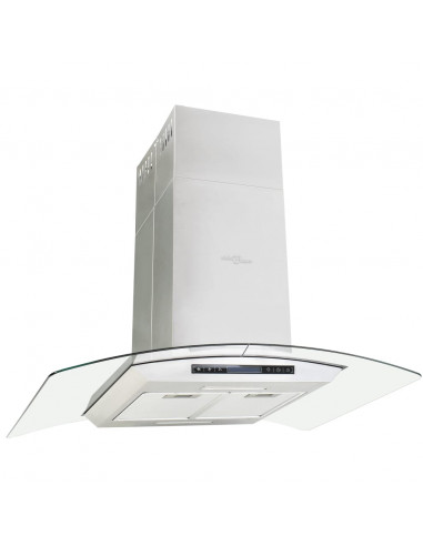 Cappa a Isola 90cm con Display LCD e Sensore Touch 756 m³/h LED