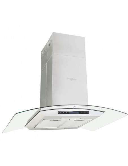 Cappa a Isola 90cm con Display LCD e Sensore Touch 756 m³/h LED
