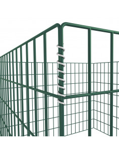 Compostiera da Giardino Quadrata a Rete 100 x 100 x 70 cm