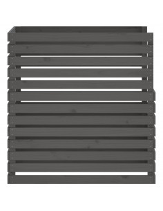 Compostiera Grigia 100x100x102 cm in Legno Massello di Pino