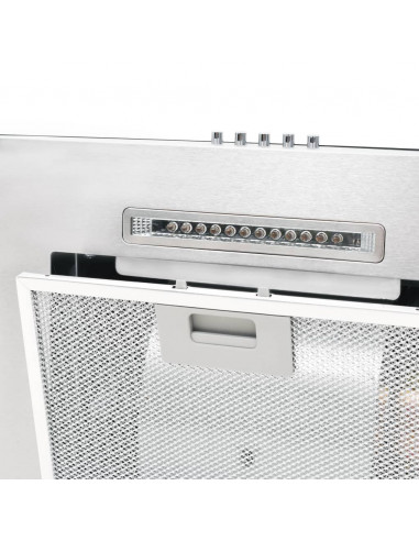 Cappa Aspirante a Muro 60 cm Acciaio Inossidabile 756 m³/h LED