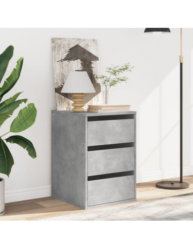 Cassettiera Angolo Grigio Cemento 40x41x58cm Legno Multistrato