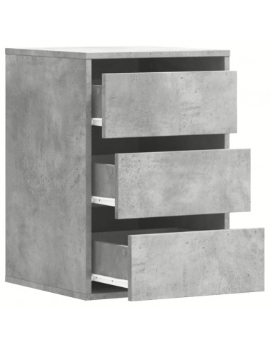 Cassettiera Angolo Grigio Cemento 40x41x58cm Legno Multistrato