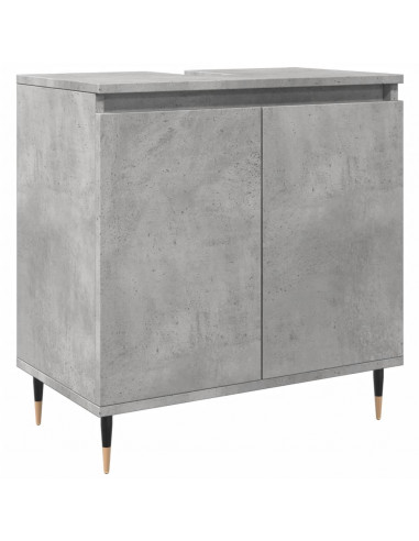 Armadietto da Bagno Grigio Cemento 58x33x60cm in Truciolato