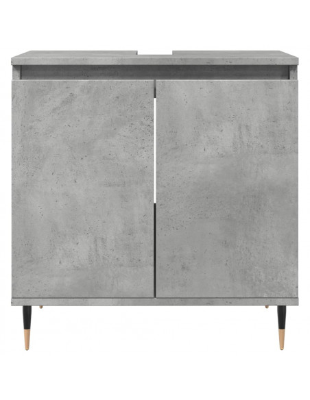 Armadietto da Bagno Grigio Cemento 58x33x60cm in Truciolato