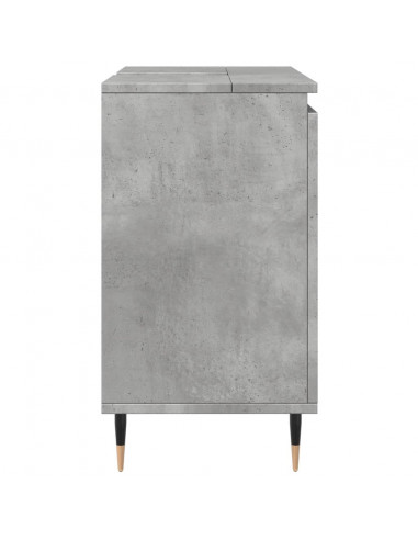 Armadietto da Bagno Grigio Cemento 58x33x60cm in Truciolato