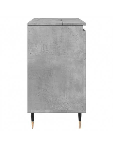 Armadietto da Bagno Grigio Cemento 58x33x60cm in Truciolato