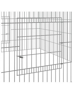 Conigliera 110x110x55 cm Ferro Zincato