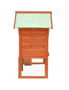 Conigliera 140x63x120 cm Legno Massello di Abete