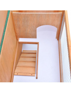 Conigliera all'Aperto Gabbia Piccoli Animali 1 Porta Legno