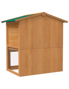 Conigliera all'Aperto Gabbia Piccoli Animali 3 Porte Legno