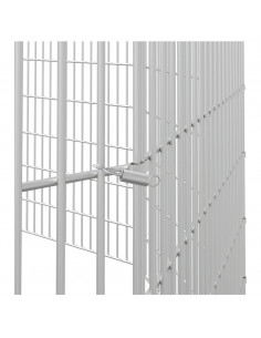 Conigliera con 10 Pannelli 54x60 cm Ferro Zincato