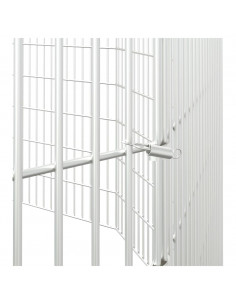 Conigliera con 10 Pannelli 54x80 cm Ferro Zincato