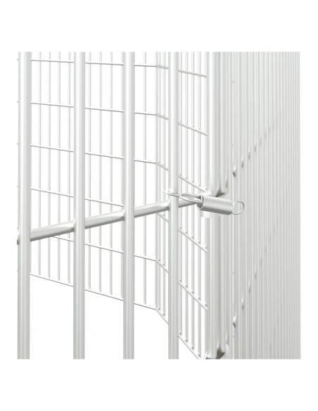 Conigliera con 10 Pannelli 54x80 cm Ferro Zincato