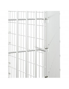 Conigliera con 6 Pannelli 54x80 cm Ferro Zincato