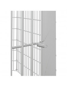 Conigliera con 8 Pannelli 54x60 cm Ferro Zincato