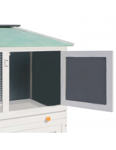 Conigliera in Legno a Due Piani per Animali Piccoli