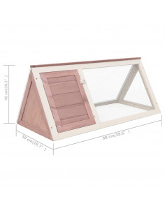 Conigliera in Legno Marrone