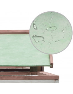 Conigliera Moca 310x70x87 cm in Legno Massello di Pino e Abete