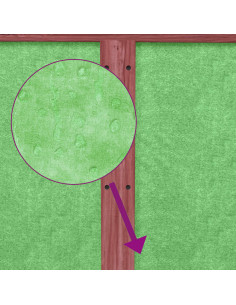 Conigliera Moka 144x123x67,5 cm in Legno Massello di Pino