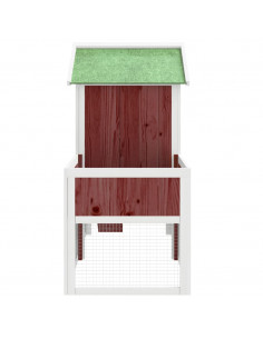 Conigliera Moka 170x63x113 cm in Legno Massello di Pino