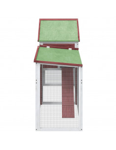 Conigliera Moka 185,5x60,5x109,5 cm in Legno Massello di Pino