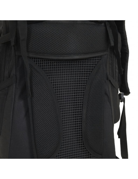 Zaino da Trekking Nero 100 L in Tessuto Oxford
