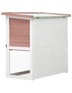 Conigliera per Esterni con 1 Porta Marrone in Legno