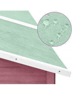 Conigliera per Esterni Grande Moca e Bianca in Legno di Abete