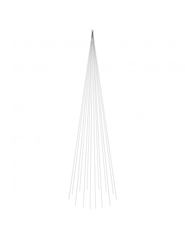 Albero di Natale Pennone Bianco Freddo 1134 LED 800 cm