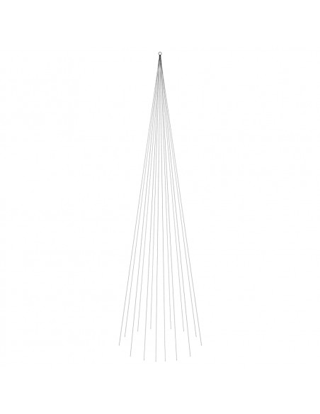 Albero di Natale Pennone Bianco Freddo 1134 LED 800 cm