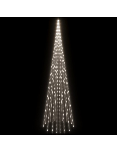 Albero di Natale Pennone Bianco Freddo 1134 LED 800 cm