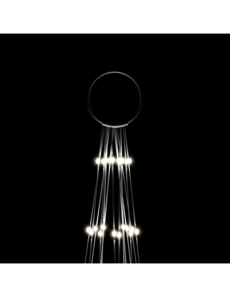 Albero di Natale Pennone Bianco Freddo 1134 LED 800 cm