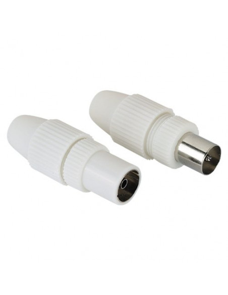Connettore antenna Hama 00205212 Coax Set Bianco Bianco
