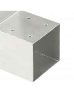 Connettore per Pali a Forma di L in Metallo Zincato 71x71 mm