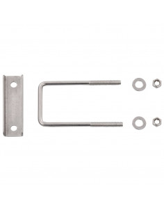 Connettori a U per Pali di Recinzione 60x40 mm 25 Set