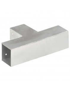 Connettori per Pali a Forma di T 4 pz Metallo Zincato 71x71 mm