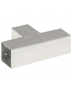 Connettori per Pali a Forma di T 4 pz Metallo Zincato 81x81 mm